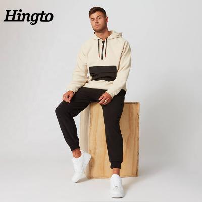 China Anti-pilling best price 1/4 zipper sports hoodies with pocket 100% polyester college sweatshirts hoodies simply custom made for teens for sale