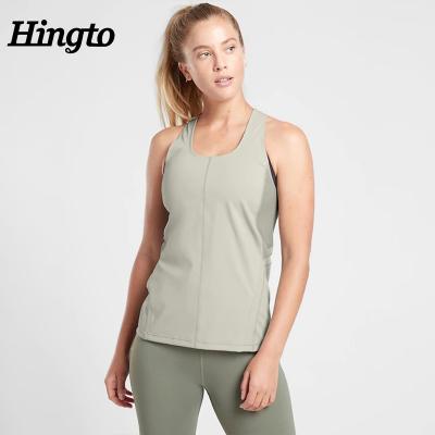 China Antibacterial Customize Yoga Wear Polyester Sleeveless Mesh Fitness Quick Dry Tank Tops For Women for sale