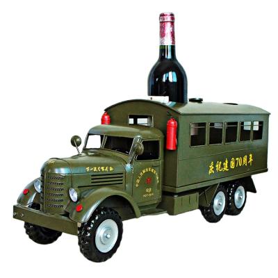 China Europe Directly Sale Metal Manufacturer Yaosha Die Cast Military Car Wine Holder Model For Souvenir for sale