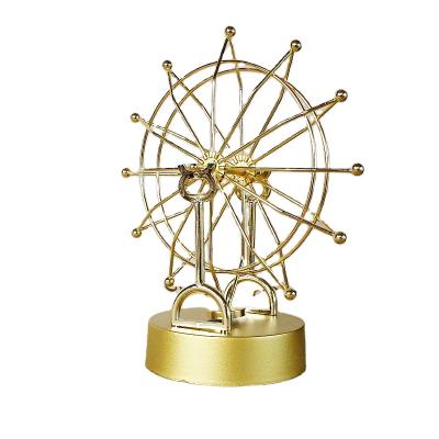 China Europe Home Ministry Hot-selling Ferris Wheel Golden Decoration Amazon Ferris Wheel Ornaments Eternally Rotating for sale