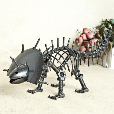 China Hot Children Toy Vintage Metal Dinosaur Model Direct Selling Manufacture From Europe For Desktop Decoration for sale