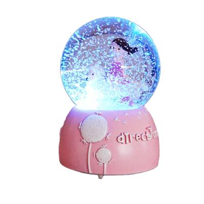 China Europe Factory Direct Sale Resin Crafts Crystal Music Box Snow Globe Christmas Gifts For Girls for sale