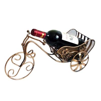 China Custom Creative Other Shape Bike Metal Wine Rack Modern Wine Rack Creative For Home Decoration for sale