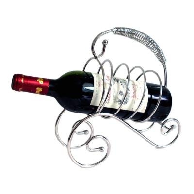 China Other Beautiful Simple Silver Rack Single Bottle Wine Rack for sale