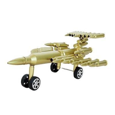 China Movable Wheels Manufacturing Selling Metal Open Ball Home Decoration Shell Airplane Model Aircraft For Desktop Ornaments for sale