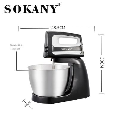 China Hot Sale 6622 Household Dough Mixer Stand Mixer Multifunctional Automatic Mixer 3.5L for sale