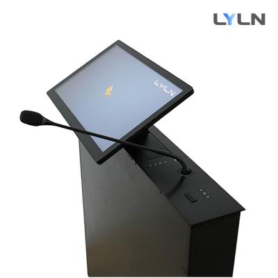 Κίνα Motorized Retractable Screen with Built-In Foldable Function Integrated With Gooseneck Microphone προς πώληση