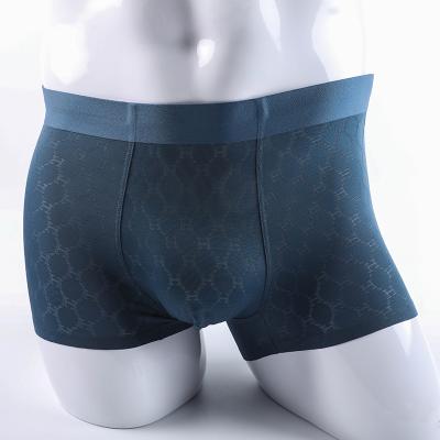 China New Design Men's Underwear Traceless Elastic Men's Boxer Tops Solid Color Breathable Stylish Men's Boxer Briefs for sale