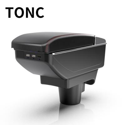 China TONC Storage Box For Opel Astra High Quality Leather Armrest Storage Box Center Console Box 2011 With Cup Holder Car Interior Parts for sale