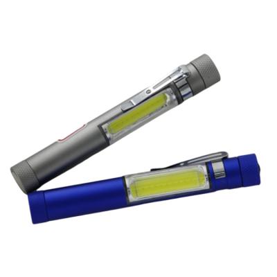 China New style emergency COB worklight LED light source rechargeable multifunctional aluminum lithium battery flashlight for sale