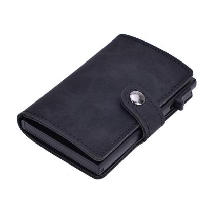 China Business Promotional Leather Card Holder Credit ID PU Wallets Fashion Men Card Holder Leather Wallet For Gift for sale