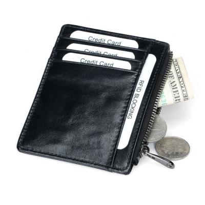 China RFID Front Pocket Minimalist Leather Ultra Thin Wallet Men Wallet With Credit Card Wallet Card Holder for sale