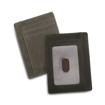 China RFID Promotional Gift Minimalist Simple Wallet RFID Slim Genuine Thin First Layer Wallets For Men for sale