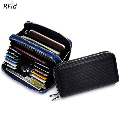 China Luxury Large Capacity Large Capacity Women Leather Wallet Card Case Clutch Zipper Pouch Wallet for sale