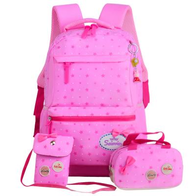 China 3pcs Traveling Waterproof Nylon Printing Customized Anti-theft Sets Children Pen Bag Kids And Shoulder Backpack School Bags for sale