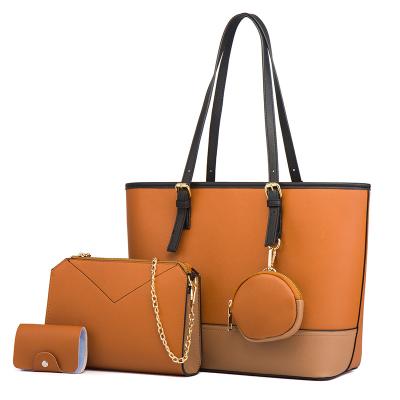 China Fashion Large Capacity Fashion Leather Bags Multi Style 4piece Sets Women Handbag for sale