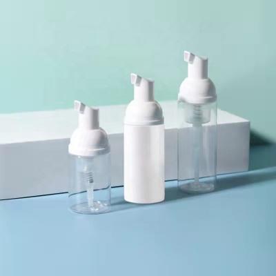 China Non Spill Cosmetic Foam Pump Bottle Bottles 30ml 50ml 100ml 150ml PET HDPE Material Customizable With Foam Pump for sale