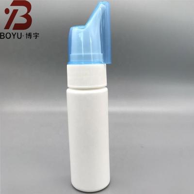 China HDPE Plastic Material Customizable Color Bottle Personal Cleaning 70ml Nasal Spray With Spray Pump for sale