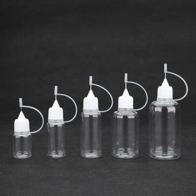 China PET Plastic Liquid Bottle PE Squeeze E Dropper Bottle 5ml 10ml 15ml 20ml 50ml With Spout Tip for sale