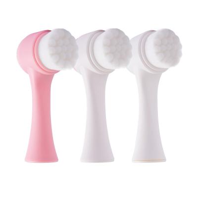 China Fashion And Soft Multifunctional Dual Sides Silicone Facial Cleansing Brush Portable Waist Cleansing Brush For Cleaning for sale