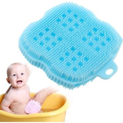 China Baby Bath Viable Antibacterial Approved Silicone Scrubber Ultra Soft Sponge,Foam Rub Food Grade Baby Silicone Towel for sale