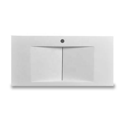 China Modern Resin Stone Wall Hung Mounted Hand Wash Sink Modern Acrylic Solid Wall Basin For Project for sale