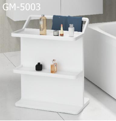 China Standing Type Stone Storage Shelf Solid Outdoor Acrylic Resin Bathroom Shelf/Bathroom Storage Rack/Toilet for sale