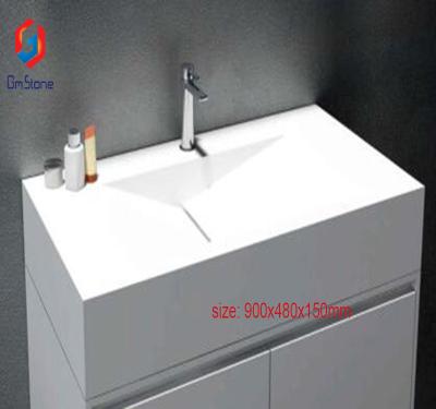 China Modern bathroom cabinet made in soild surface that easy to install for sale