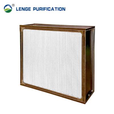 China 610 × 610 × 292 mm Weerstand 350°C/450°C Separator HEPA Filter Met Glasvezel Te koop