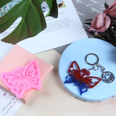 China Chain Head Stocked Food Grade 3D Fondant Butterfly Silicone Mold for sale