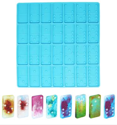 China Domino Trays Domino Trays Resin Domino Holder Silicone Mold Resin Mold For Resin Handmade DIY Craft for sale