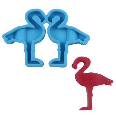 China Viable Silicone Resin DIY Simple Flamingo Straw Topper Mold for sale