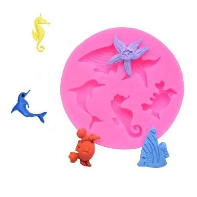 China Sustainable Resin Silicone Lace Molds Mermaid Tail Mold For Cake Decoration for sale