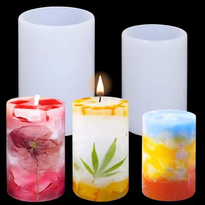 China Stocked cylinder candle molds for candle making, epoxy resin casting mold for making wax candles, soaps, polymer clay, crafts for sale