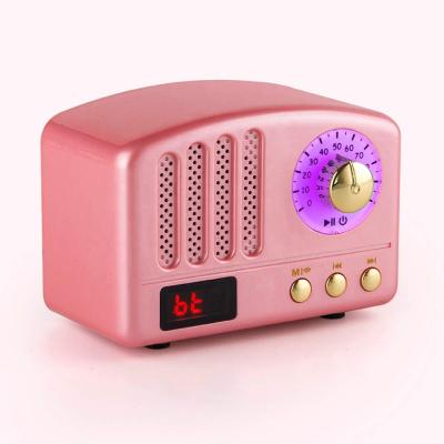 China M3 Retro Radio Portable Music Speaker Wireless Wooden Blue Tooth Speaker for sale