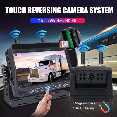 China Wireless Backup Imaging Reverse Camera HD Combo 7-inch Screen Rechargeable Battery for sale