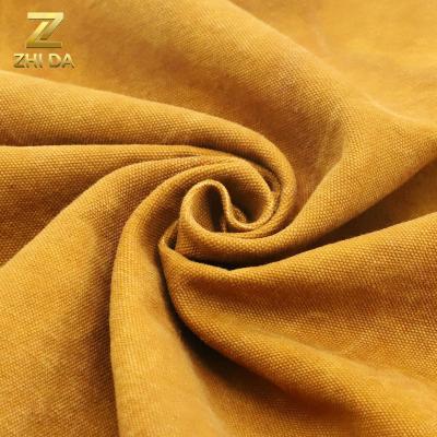 China 2020 Sustainable New Design Heavy Tear-Resistant Solid Color Dyed Cotton Linen Fabric for sale