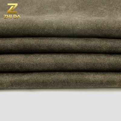 China 60%cotton 40%polyester plain coated washed canvas lady bag fabric for sale