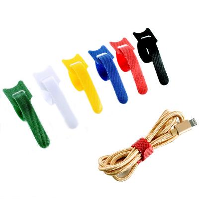 China Strong Strength Custom Stensile Hook Loop Self-Locking Reusable Nylon Cable Tie for sale