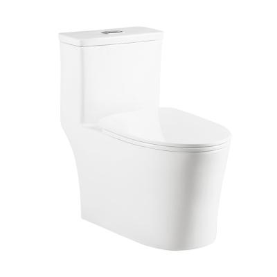 China Hot Selling Simplicity Home Hotel Cistern Commode Toilet Chinese One Piece Hidden Ceramic WC Toilet Bowl for sale