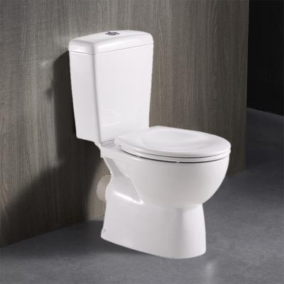 China European Classic Cheap Two-piece Chest of Drawers Trap Wc Double-flow Toilets Style Bathroom Ceramic Toilet for sale