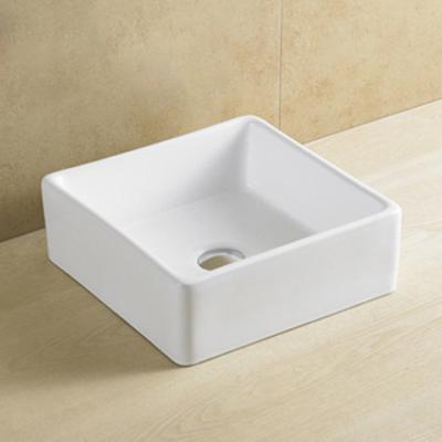 China Customization Home Basin Popular Modern Minimalist Vanity Top Square Ceramic Basin For Bathroom for sale