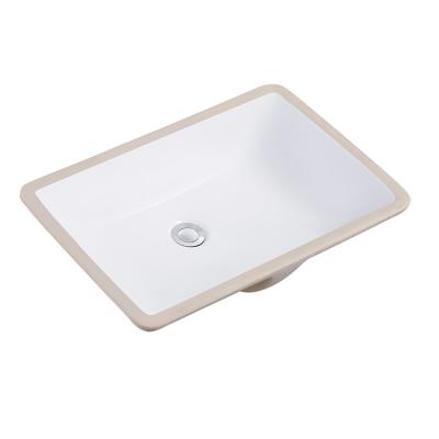 China Modern High Quality Italian White Ceramic Basins Bathroom Sinks Rectangular Vanity Wash Basin for sale