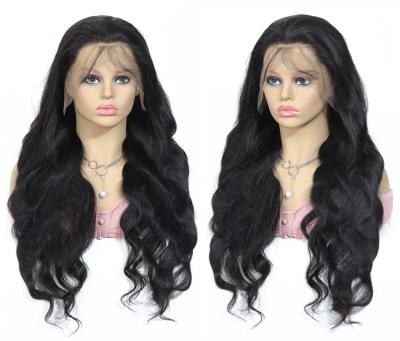 China Inch Pulled Virgin Hair Peruvian Transparent Swiss Double Lace Wigs Cheap Body Wave Grade 10A Long Pre Plucked Body Wave Full Lace Wig for sale