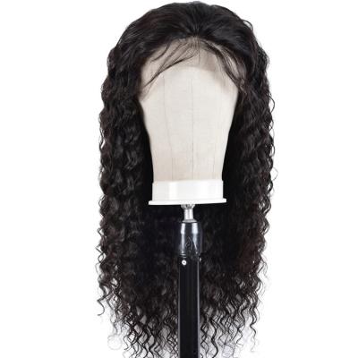 China Water Wave 100% Raw Virgin Peruvian Hair Pre Plucked Water Wave Glueless 13X6 Lace Front Wig Cheap Lace Frontal Wig For Black Women for sale