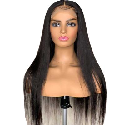 China New Arrival Popular Brazilian Straight Virgin Human Hair Natural Black Straight 4X4 Lace Closure Wig Hair Closure Lace Wigs For Black Wom for sale