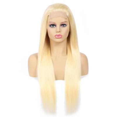 China Cuticle Straight Blonde 613# Straight Wave Hair Lace Closure Wigs Silky Aligned, 4*4 Brazilian Remy Hair Wig Lace Front 613# for sale