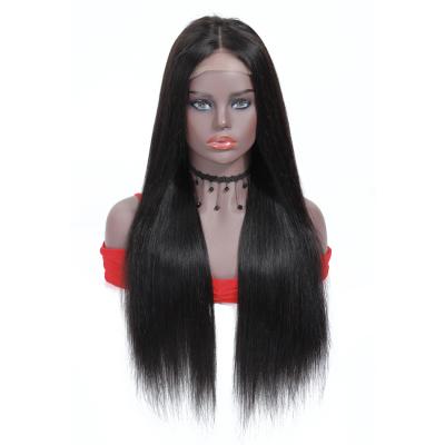 China Original Straight 4*4 Wig, 100% Virgin Hair Unprocessed Cuticle Aligned 180% Density Brazilian Straight Hair Lace Closure Wig for sale