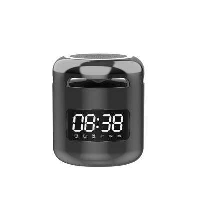 China HOME THEATER Mini Portable Snooze Clock Outdoor Led Lightweight BT Radio Fm Radio Smart Speaker for sale