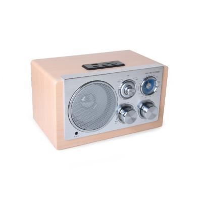 China AM/FM Radio Factory Retro Wooden Radio AM FM WMA MP3 USB SD Card AUXINE Directly for sale